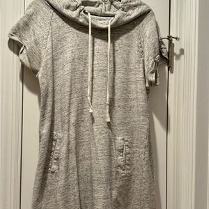 Loft - Gray Short Sleeve Sweatshirt Dress